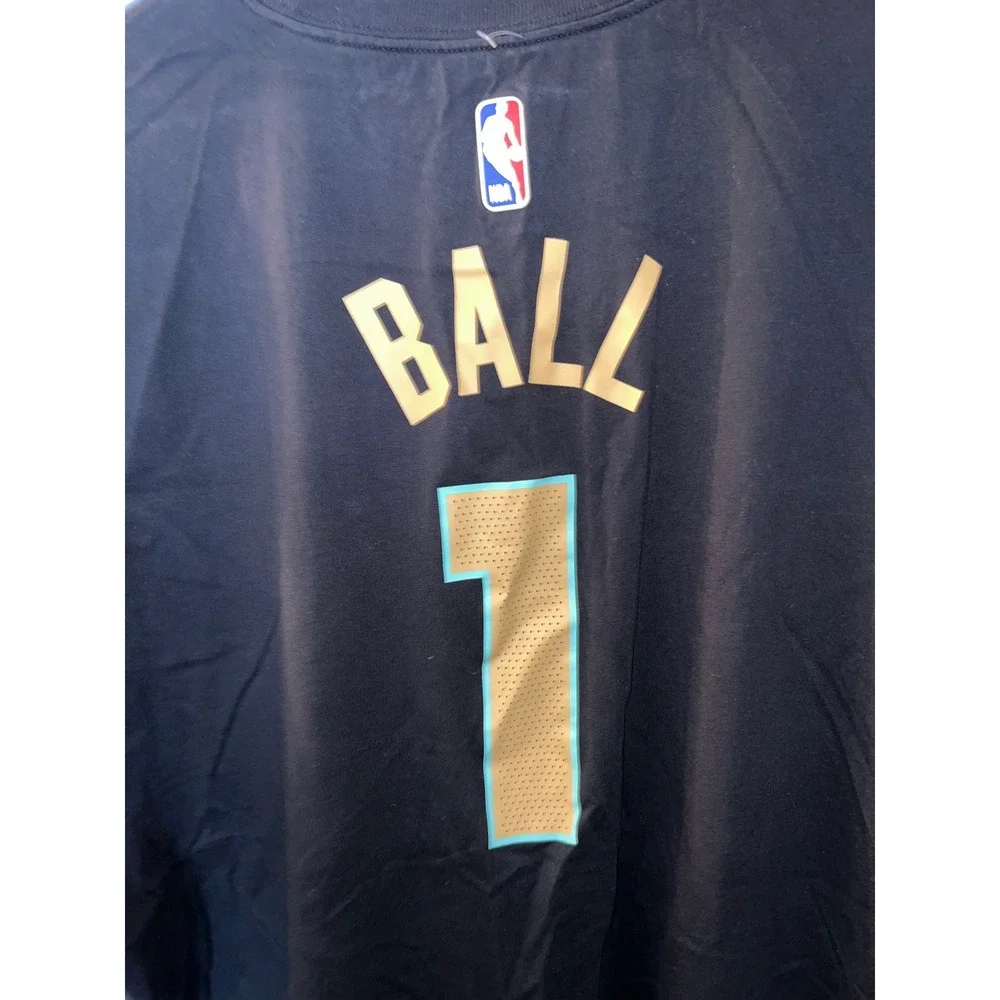Jordan Charlotte Hornets LaMelo Ball CLT 1 NBA T-Shirt Black 3XL